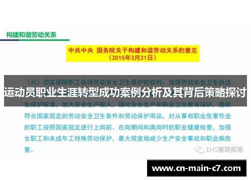 运动员职业生涯转型成功案例分析及其背后策略探讨