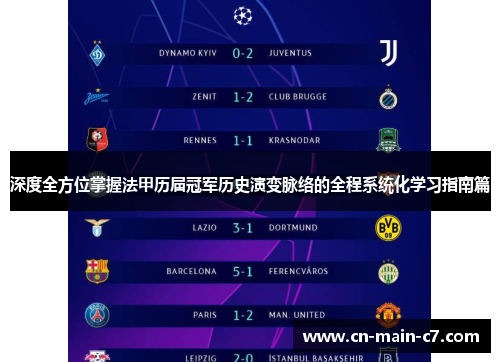 深度全方位掌握法甲历届冠军历史演变脉络的全程系统化学习指南篇 深度全方位掌握法甲历届冠军历史演变脉络的全程系统化学习指南篇